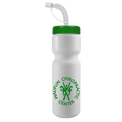 28 Oz. Journey Bike Sports Bottle w/Straw Lid (Frost Or White)