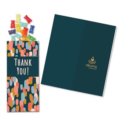 One Color Foil-Stamped Stock Gratitude Sweeter Cards with Albanese® Gummi Bears