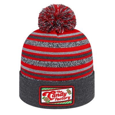 Striped Knit Cap with Cuff