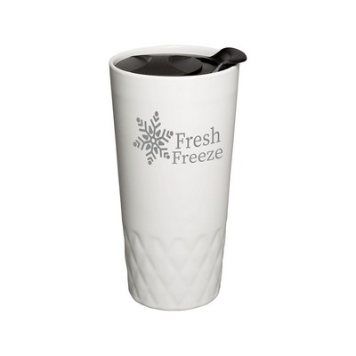 14oz Double Wall Ceramic Textured Tumbler