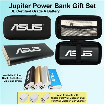 Jupiter Power Bank in Zipper Wallet 10,000 mAh - Black No Extra Tariff