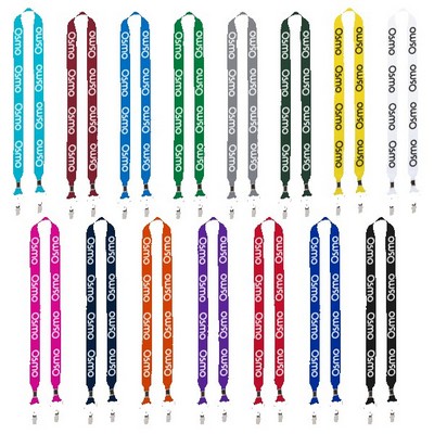 IMPORT Rush 1" Polyester 2-Ended Lanyard with Dual Silver Crimps & Split-Rings