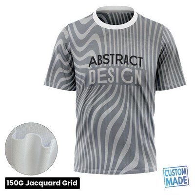 Unisex & Kids' Sublimation Short Sleeve T-Shirt - 160G Jacquard