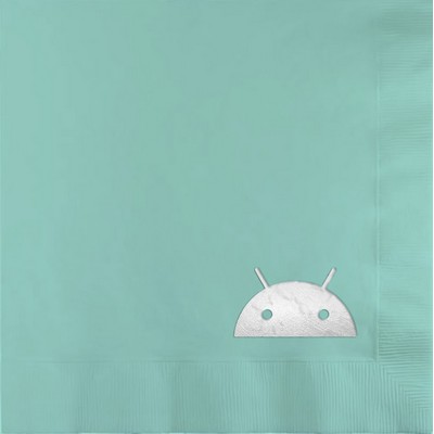 Mint Luncheon 3-Ply Beverage Napkins - Custom Foil Print