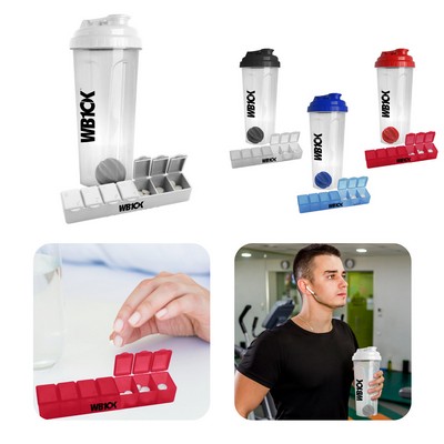 Shaker Bottle w/ Pill Box