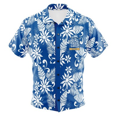 Sublimation Pongee Full-Button Shirt - Men, Women, Kids