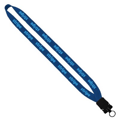 3/4" Cotton Lanyard with Plastic Snap-Buckle Release & O-Ring