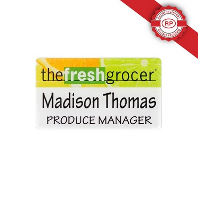 USA Made Acrylic Personalized Name Badge (11-15 Sq. Inches)