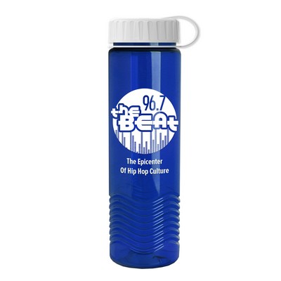 24 Oz. Wave Transparent Bottle