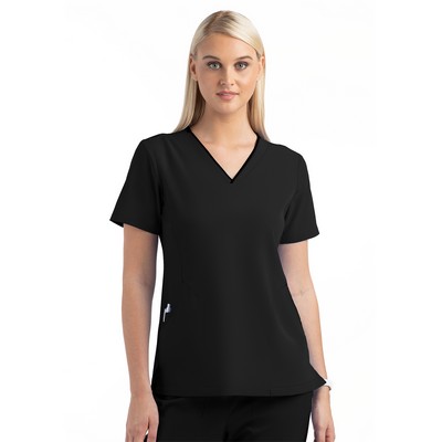Maevn - Matrix Impulse - Women's Three-Pocket Contrast Stitching V-Neck Top