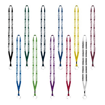 1/2" Cotton Lanyard with Metal Crimp & Split-Ring