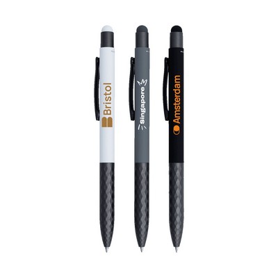 Fleetwood Stylus Satin Soft Touch Gel Click Pen (Recycled Aluminum)