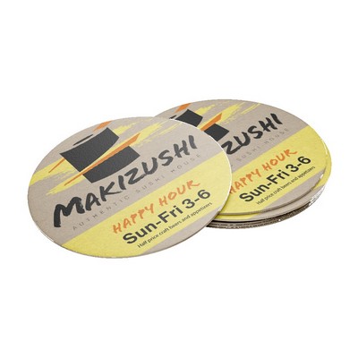 4" dia. Circle Pulpboard Coaster