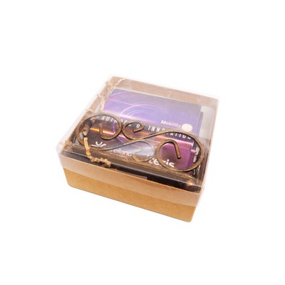 Gold Stand Gift Set w/ 4 Square absorbent coasters