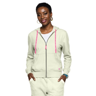 Med Couture - MC Lifestyle - Women's 2-Pocket Zip Front Hoodie Sweatshirt