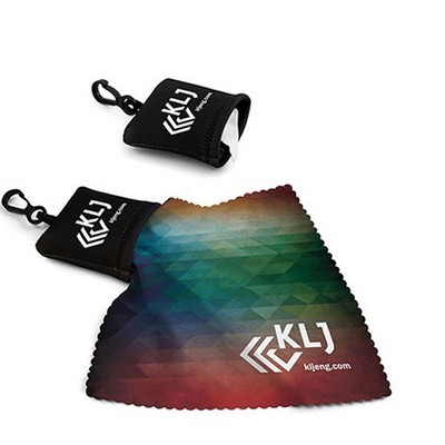 Keychain Pouch - 1-Color Pouch, Full Color Cloth - Rush Production