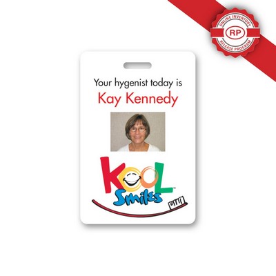 USA Made Tamper Evident Photo ID Badge (2"x3") Rectangle