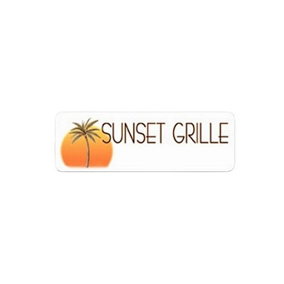Full Color 50 Mil Name Badge (1"X3") Rectangle - No Personalization