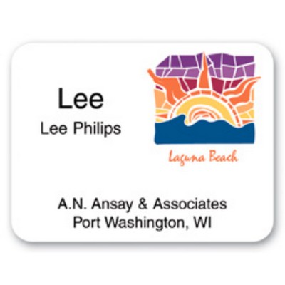Full Color Name Badge w/ Personalization (2.375"X3.125") Rectangle