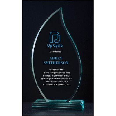 UV Printed Flame Acrylic Award on Acrylic Base (4.25"x8.75")