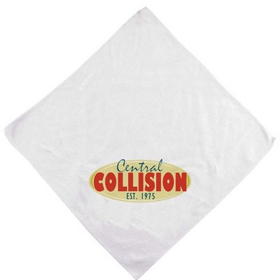 White Microfiber Super Soft Golf Towel - No Hook & Grommet (16" x 16")