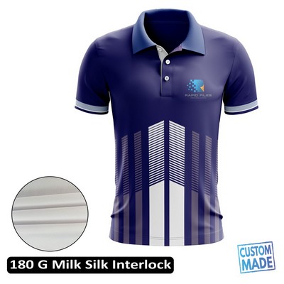 Sublimation Performance Short Sleeve Polo - 180G Silk-Feel Interlock - Men,