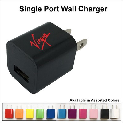 Single Port USB Wall Charger - Black No Extra Tariff