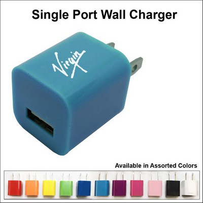 Single Port USB Wall Charger - Light Blue No Extra Tariff