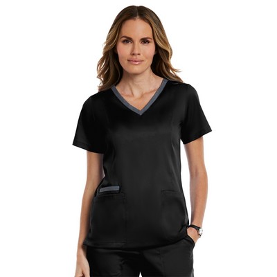 Maevn - Matrix - Women's Three-Pocket Heather Neck Band Top