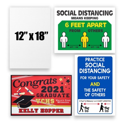 12" x 18" Full Color Corrugated Plastic Signs