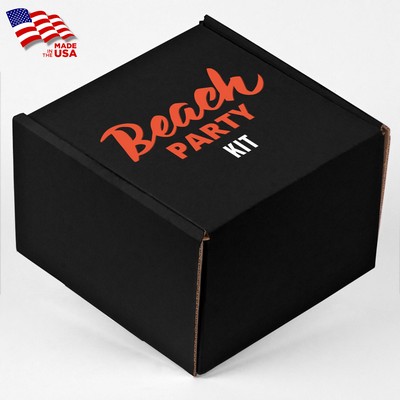 Screen Printed Black Corrugated Small Box For Mailers, Gifting & Kits