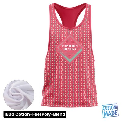 Unisex & Kids' Sublimation Racerback Tank Top - 180G Cotton-Feel