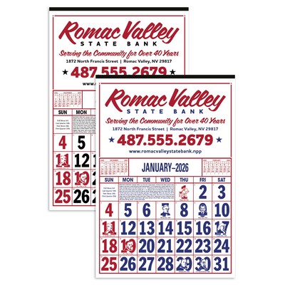 Commercial 12-Sheet Calendar