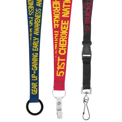 3/4" Woven Text Lanyard (Factory Direct) 10-12 Weeks Ocean