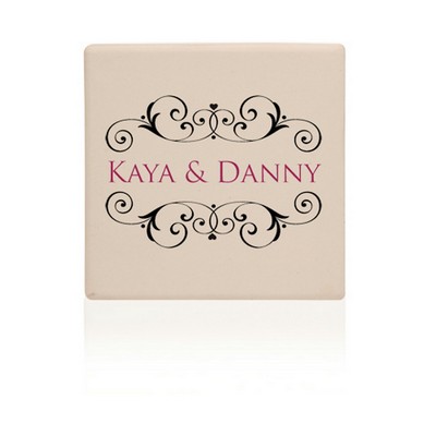 4" Square Ceramic Coaster