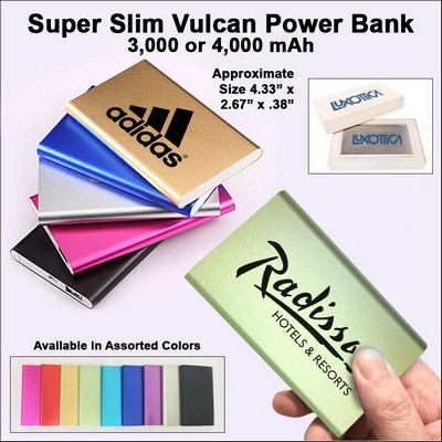Super Slim Vulcan Power Bank 4000 mAh - Green No Extra Tariff