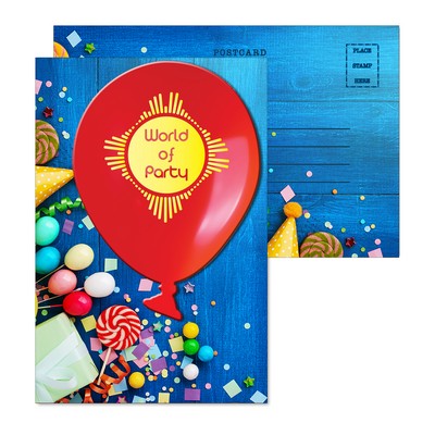 Post Card w/Full Color Balloon Coaster