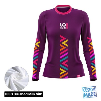 Women's Sublimation 160G Brushed Milk Silk Long Sleeve T-Shirt