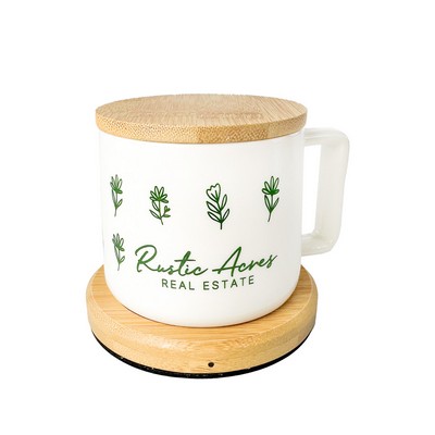 Bamboo Mug Warmer w/ Ceramic Mug - 1 Color