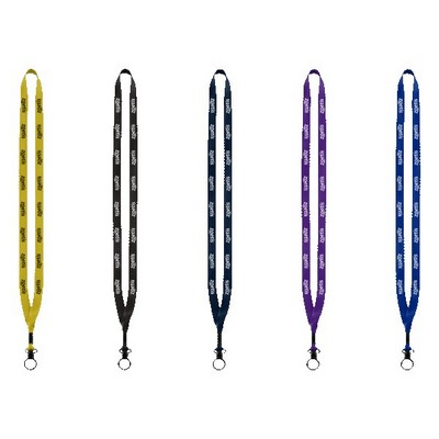 1/2" Polyester Lanyard with Plastic O-Ring