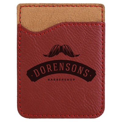 Leatherette Phone Wallet (Rose Red)
