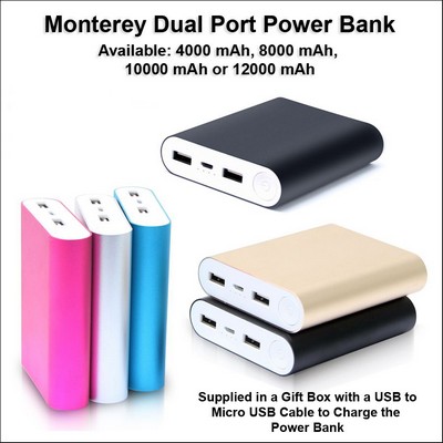 10000 mAh Monterey Dual Port Power Bank No Extra Tariff