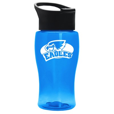 18 Oz. Transparent Bottle w/Pop-Up Sip Lid