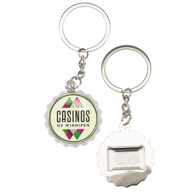 Bottle Cap Keychain w/Bottle Opener