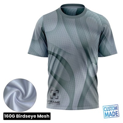 Unisex & Kids' Sublimation Short Sleeve T-Shirt - 160G Birdseye Mesh