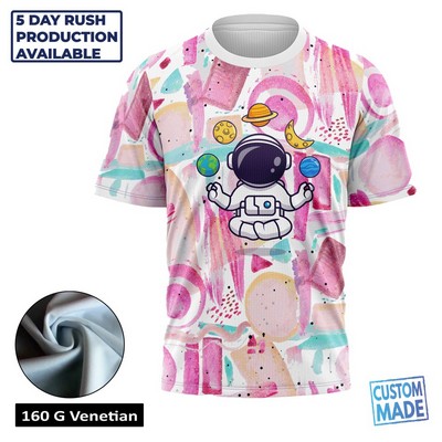 Unisex & Kids' Sublimation Venetian Short Sleeve T-Shirt - Economy