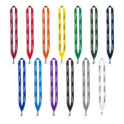 3/4" Polyester Lanyard with Metal Crimp & Split-Ring