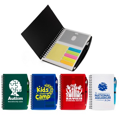 SpiralScript 5.5 x 7 Plastic Spiral Journal with Pen