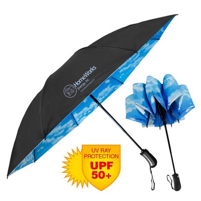 The SkyView Inverted Folding Umbrella - Auto-Open, Reverse Auto-Closing