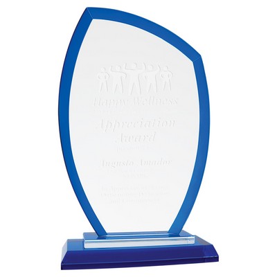 9" Peak Blue Regal Glass